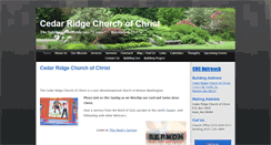 Desktop Screenshot of cedarridgechurchofchrist.org